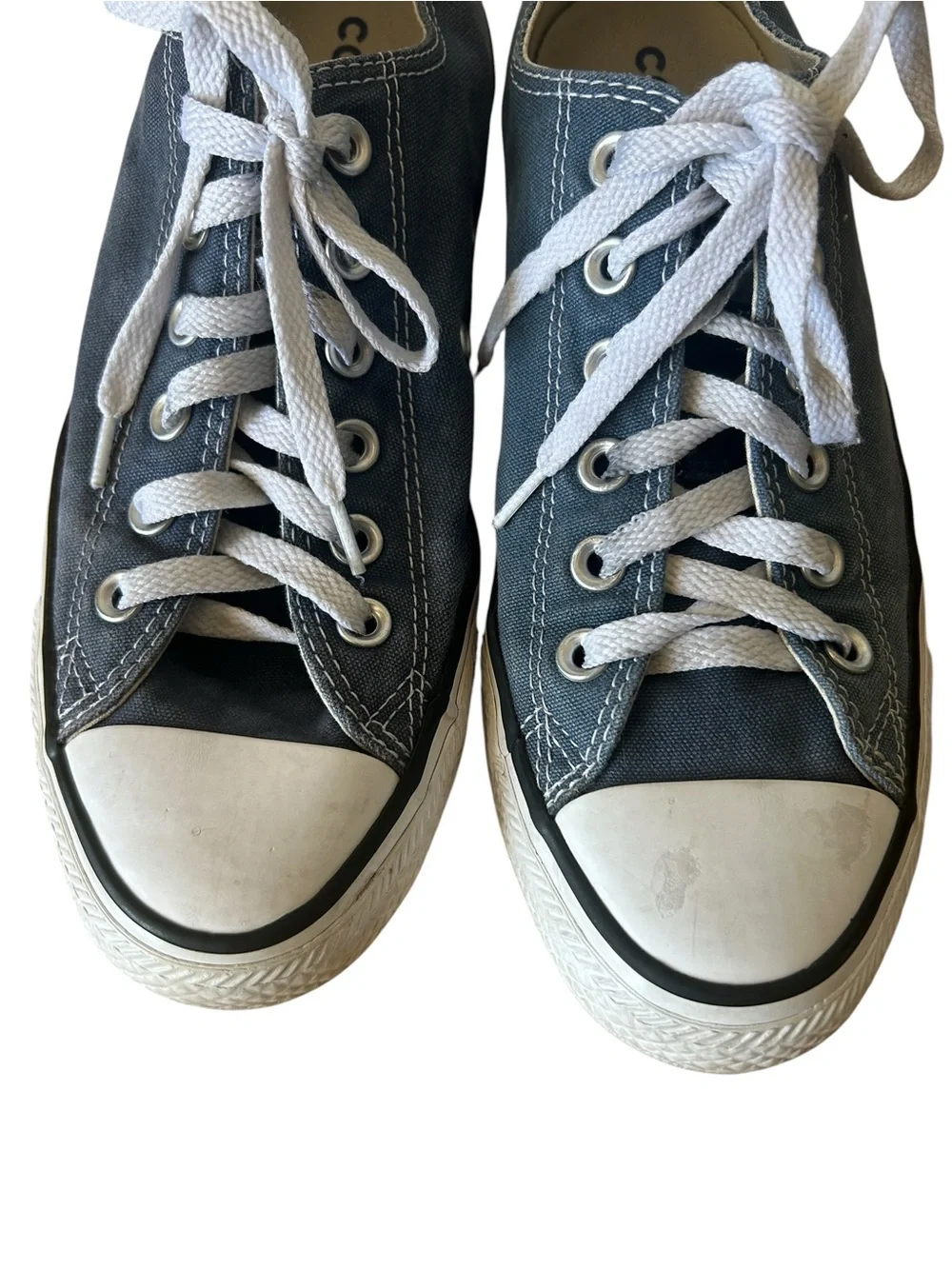 Converse Unisex Navy Blue Low Top Canvas Sneakers Size Mens 6.5 Womens 8.5
